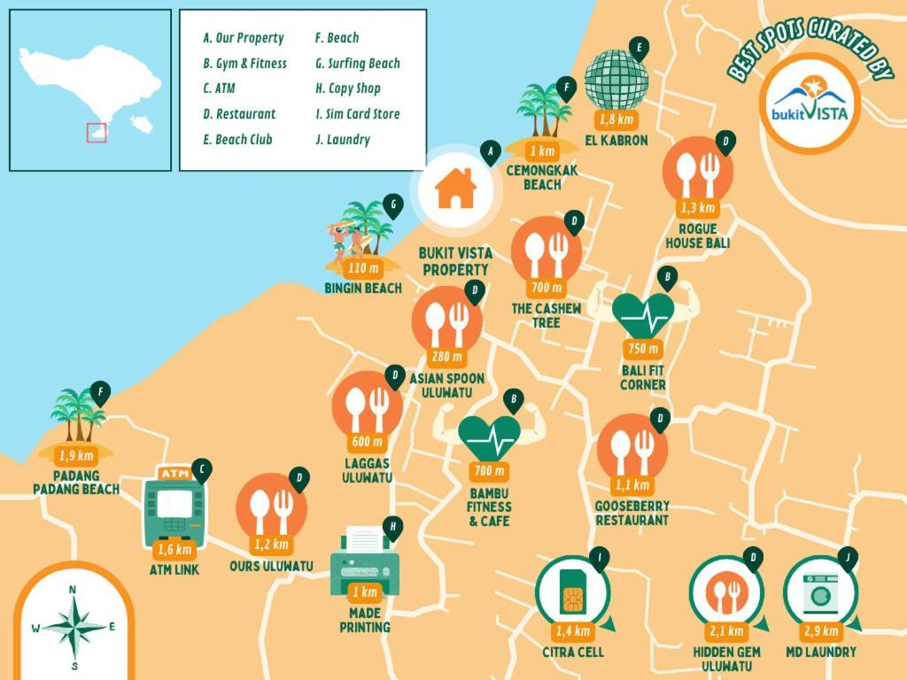 Kembang Kuning Hotel Uluwatu Eksteriør billede